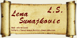 Lena Sunajković vizit kartica